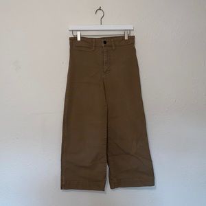 Madewell Wide Leg Pants in Green/Olive
